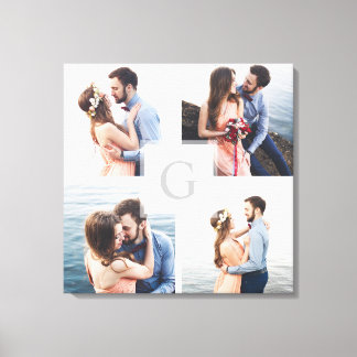 Monogram 4 Photo Gift Photo Canvas Print