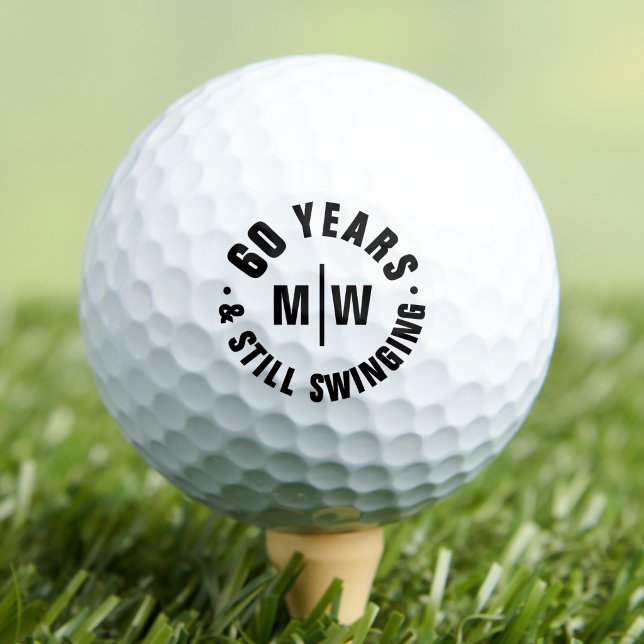 Monogram 60th Birthday Golf Balls (Monogram 60th Birthday Golf Balls)