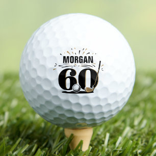 Monogram 60th Birthday Golf Balls