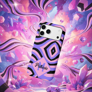 Monogram 70s Groovy pink purple psychedelic black