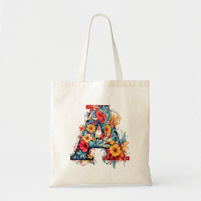 Monogram A Abloom Tote Bag (Front)