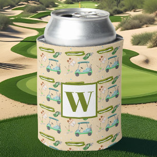 Monogram A Day Of Golfing Pattern Can Cooler