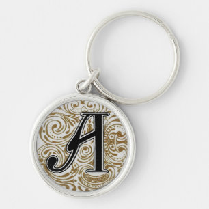 Monogram ‘A’ in Gold - Keychain