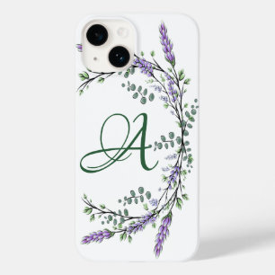Monogram A Lavender Eucalyptus Case-Mate iPhone Ca Case-Mate iPhone 14 Case
