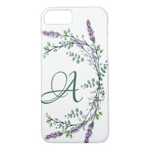 Monogram A Lavender Eucalyptus Case-Mate iPhone Case