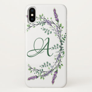 Monogram A Lavender Eucalyptus Case-Mate iPhone Case