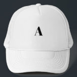 Monogram A Letter or Symbol Custom Abril Fat Font Trucker Hat<br><div class="desc">Abril Fatface Font Trucker Hat

White and White Colour Hat

Monogram A Letter or Symbol Hat

Very Nice Hat,  Useful to all sports,  Students,  office employee,  Tourist and etc., </div>