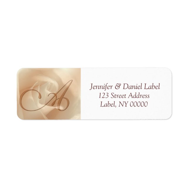 Monogram A Return Address Labels (Front)
