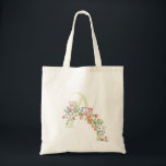 monogram A wedding floral spring Bridal Shower Tote Bag<br><div class="desc">***this design is part of a collection*** _______________________ this design template is fully editable and customisable by you the customer - click personalise further button if you wish to move, add, delete, or make significant changes to the design _______________________ *if you have any DESIGN questions or need more designs or...</div>