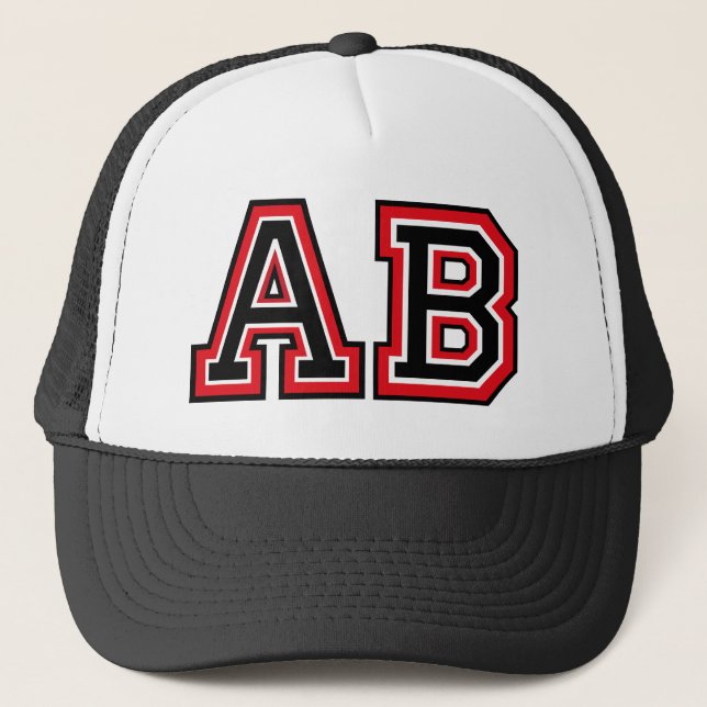 Monogram 'AB' Trucker Hat (Front)