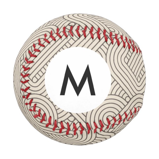 Monogram Abstract border Baseball (Front Left)