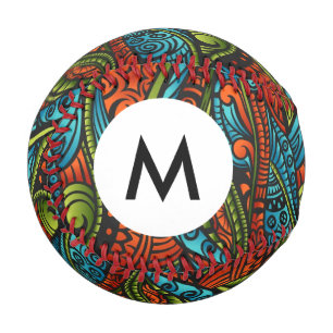 Monogram Abstract ethnic wallpaper Baseball