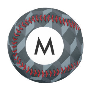Monogram Abstract Geometric Background Pattern Baseball