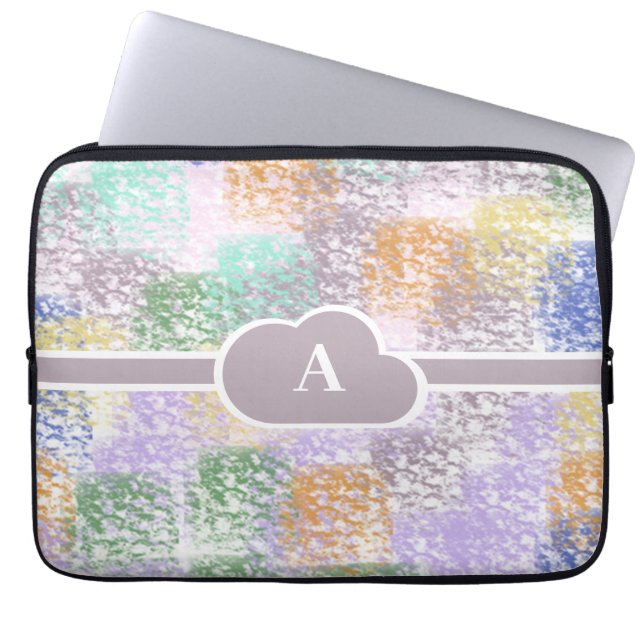 Monogram Abstract  Laptop Sleeve (Front)