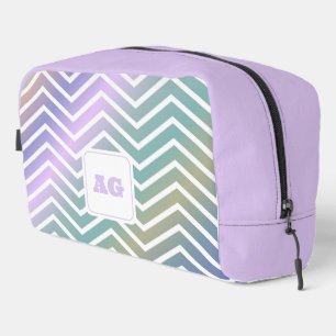 Monogram abstract rainbow chevron Cut Sew Bag