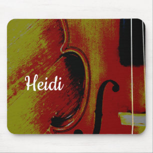 Monogram Abstract Violin Mouse Pad