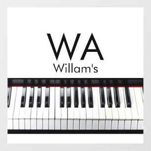 Monogram add initial letter name text piano music
