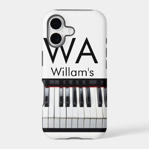 Monogram add initial letter name text piano music
