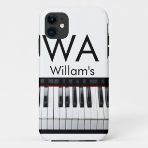 Monogram add initial letter name text piano music Case-Mate iPhone case