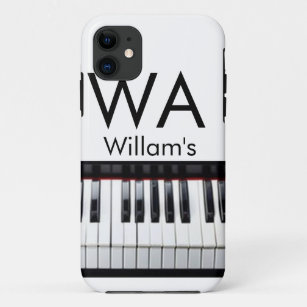 Monogram add initial letter name text piano music  Case-Mate iPhone case