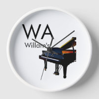 Monogram add initial letter name text piano music 