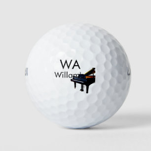 Monogram add initial letter name text piano music golf balls