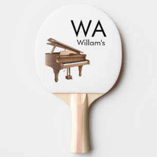Monogram add initial letter name text piano music ping pong paddle