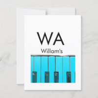Monogram add initial letter name text piano music 