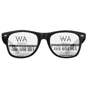 Monogram add initial letter name text piano music  retro sunglasses