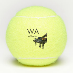 Monogram add initial letter name text piano music  tennis balls