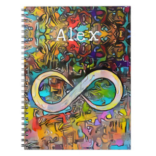 Monogram   Add Name   Infinity Symbol Notebook