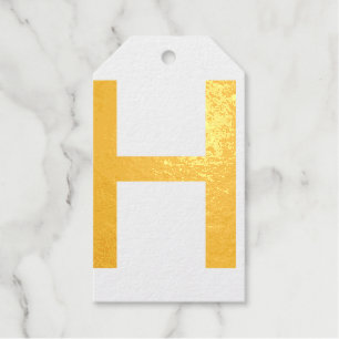 Monogram add name letter alphabet simple minimal t gift tags