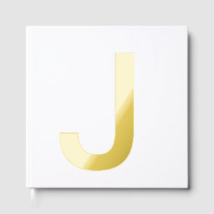 Monogram add name letter alphabet simple minimal t guest book
