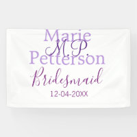 Monogram add name letter bridesmaid wedding maids
