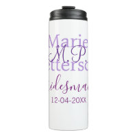 Monogram add name letter bridesmaid wedding maids
