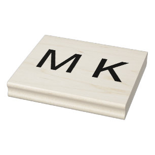 Monogram add name letter initial letter simple tep rubber stamp