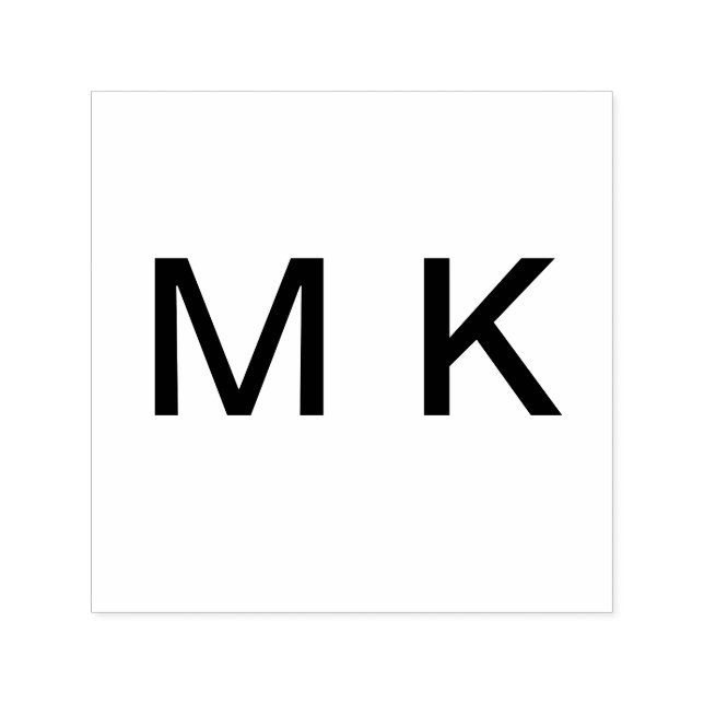 Monogram add name letter initial letter simple tep self-inking stamp (Design)