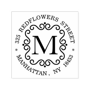 Monogram Address Stamp