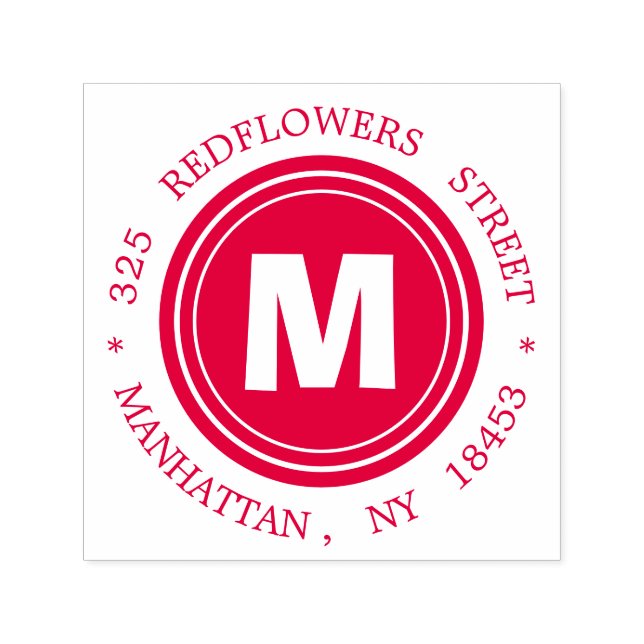Monogram address Stamp (Design)