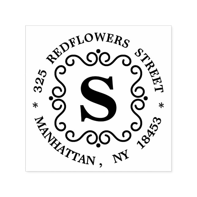 Monogram Address Stamp (Design)