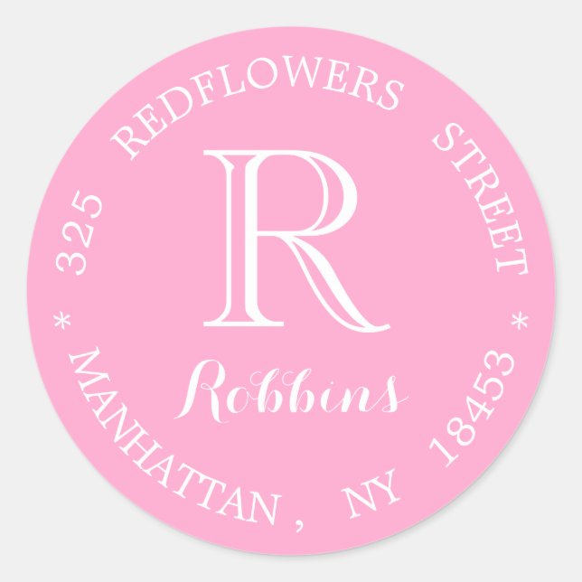 Monogram address sticker (Front)