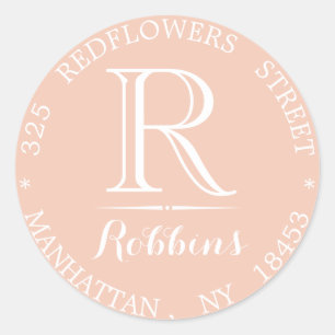 Monogram address sticker