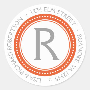 Monogram Address Stickers