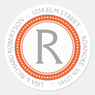 Monogram Address Stickers