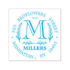 Monogram Address Wedding Stamp
