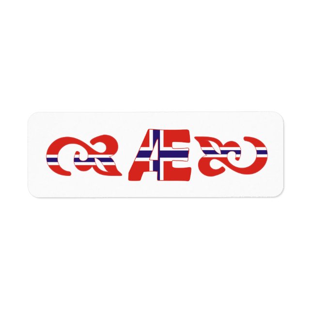 Monogram AE Æ Norwegian Label (Front)