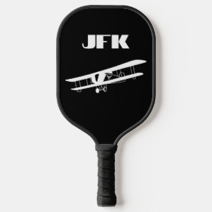 Monogram aeroplane flying, Aviation, minimalist Pickleball Paddle