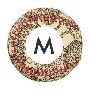 Monogram African cheetah skin pattern 3 Baseball