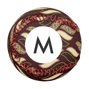 Monogram African cheetah skin pattern Baseball