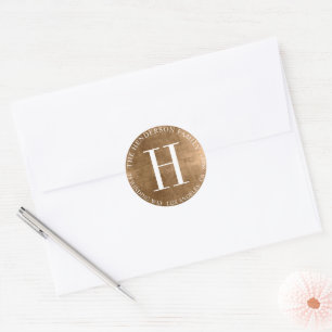 Monogram Aged Gold Envelope Seal